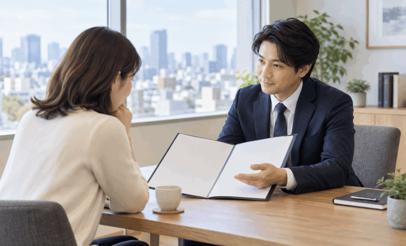 名古屋で浮気調査の費用について相談する様子